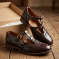 Women’s Classic Mary Jane Shoes – Low-Heel Buckle Flats