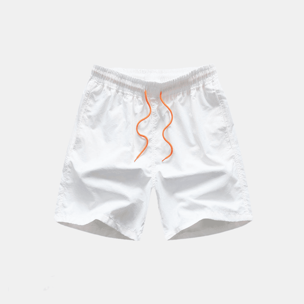 Men’s Short Sleeve Printed Shirt and Drawstring Shorts Two-Piece Set