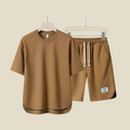 Men’s Short Sleeve T Shirt and Drawstring Shorts Two Piece Casual Summer Set