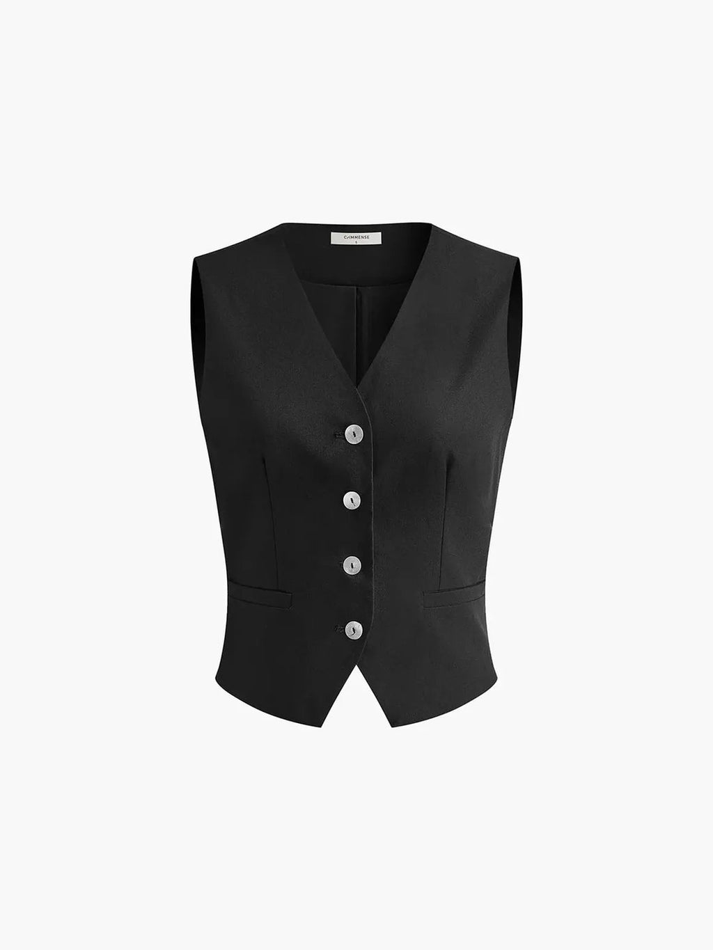 Women’s Two Piece Sleeveless Button Front Vest and Wide Leg Trousers Set