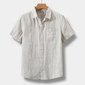 Men’s Short Sleeve Button-Up Shirt with Chest Pocket