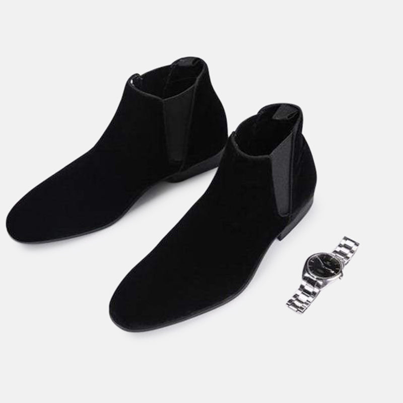 Men’s Chelsea Boots – Elegant Beige Ankle Design