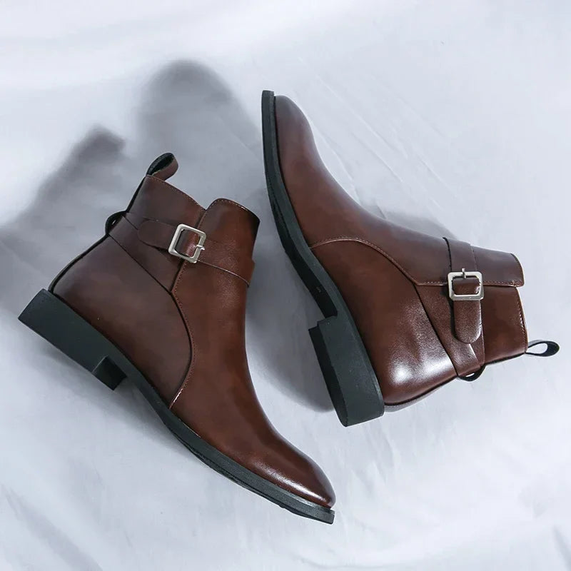 Men’s Classic Chelsea Boots with Side Zipper – Sleek Everyday Elegance and Comfort