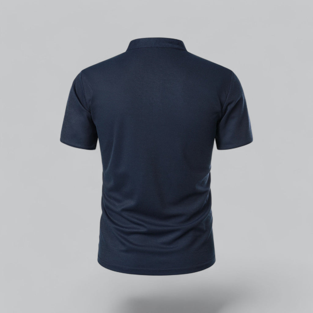 Men’s Collarless Polo Shirt – Timeless Old Money Style Essential