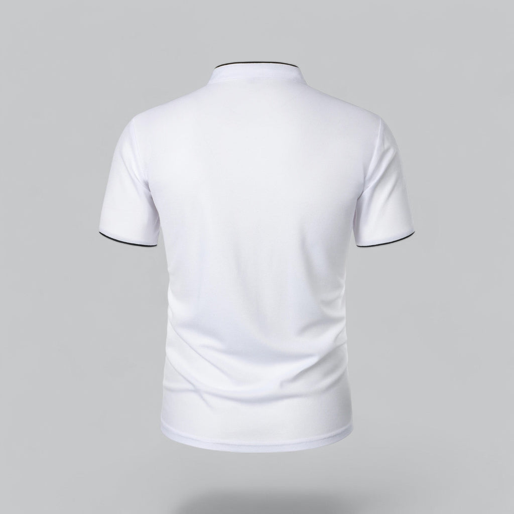 Men’s Collarless Polo Shirt – Timeless Old Money Style Essential