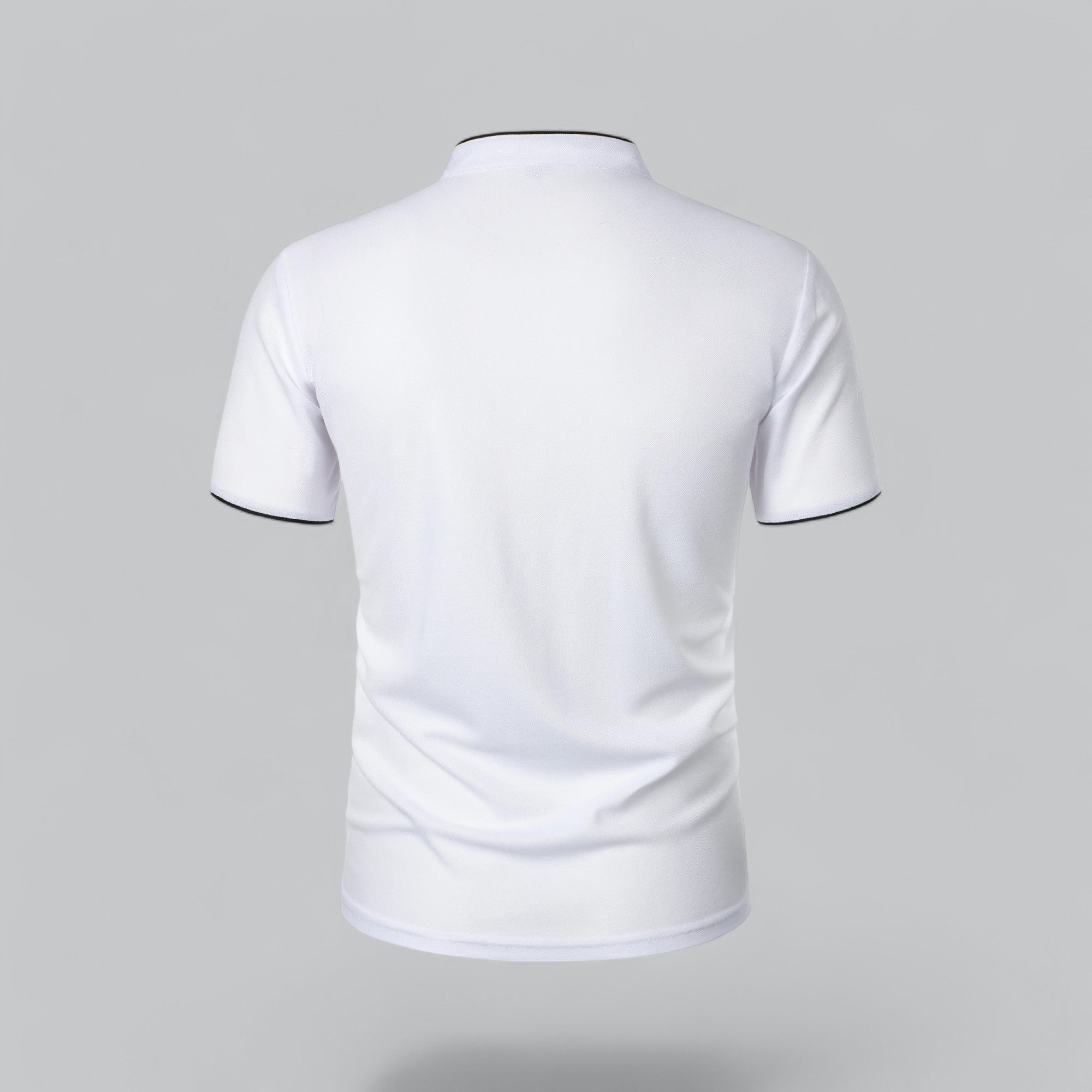 Men’s Collarless Polo Shirt – Timeless Old Money Style Essential