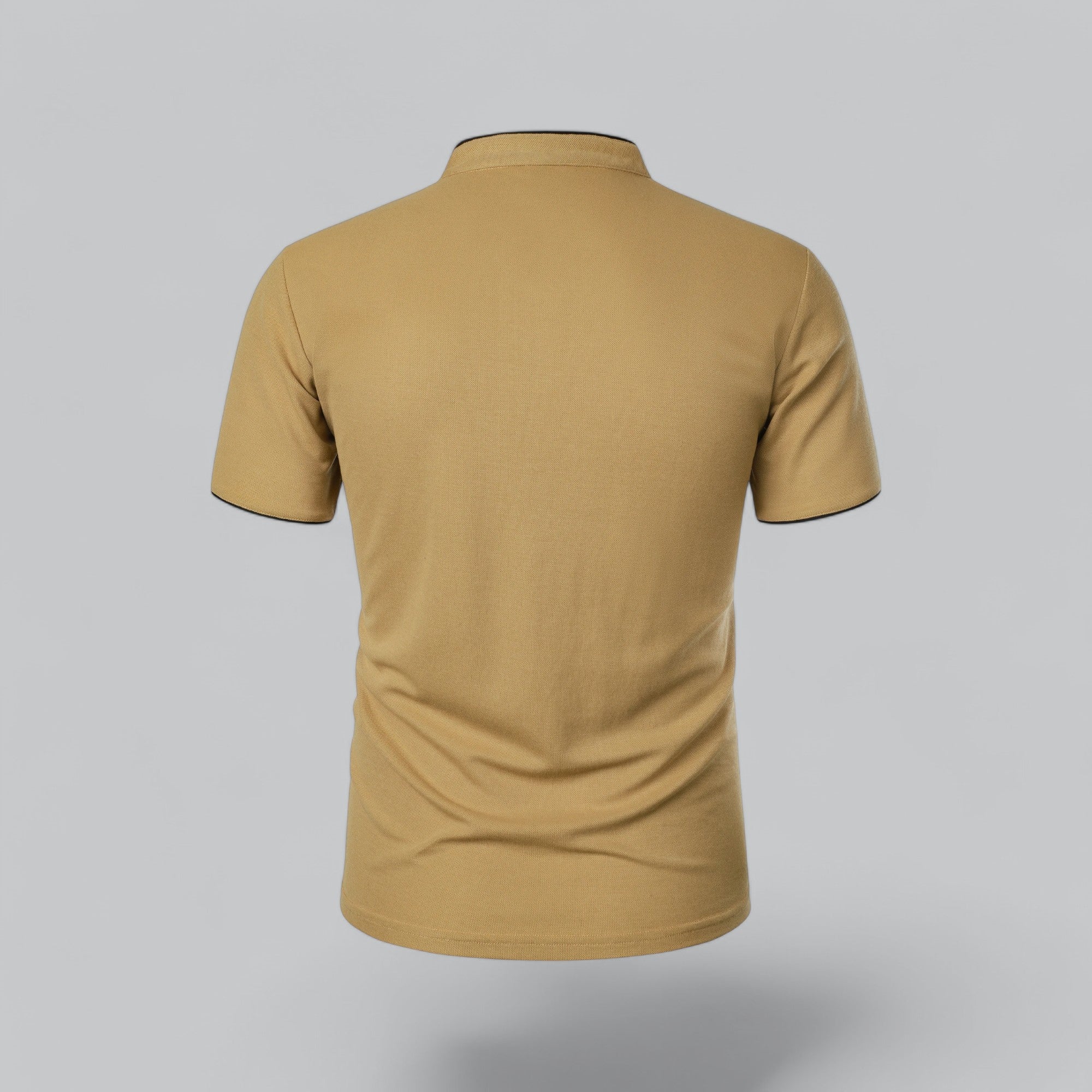 Men’s Collarless Polo Shirt – Timeless Old Money Style Essential