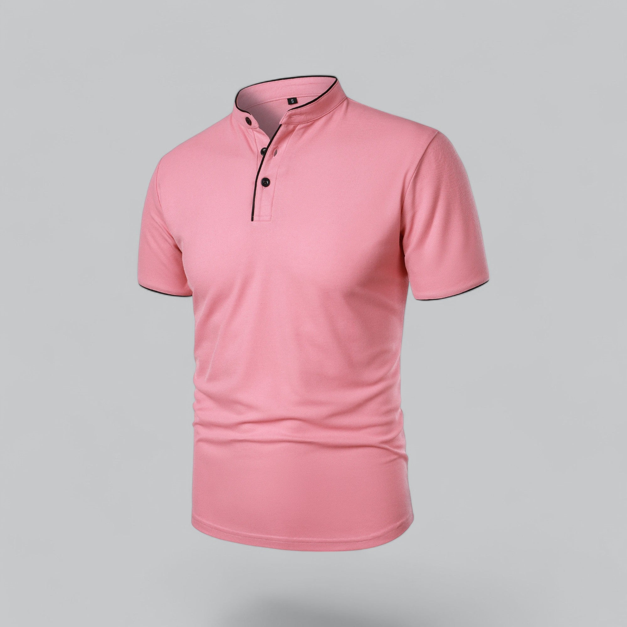 Men’s Collarless Polo Shirt – Timeless Old Money Style Essential