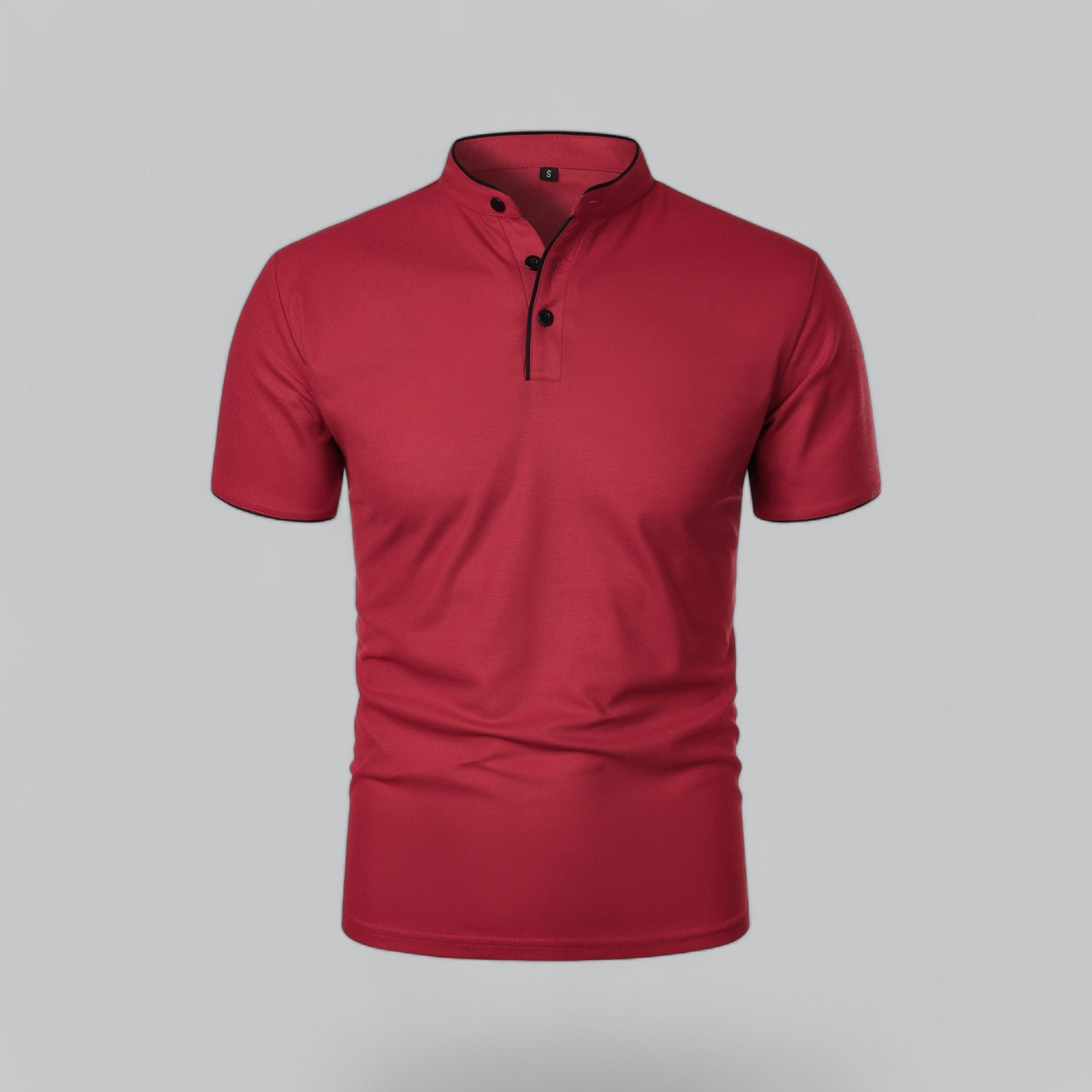 Men’s Collarless Polo Shirt – Timeless Old Money Style Essential