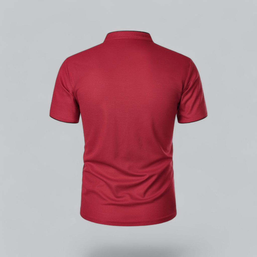 Men’s Collarless Polo Shirt – Timeless Old Money Style Essential