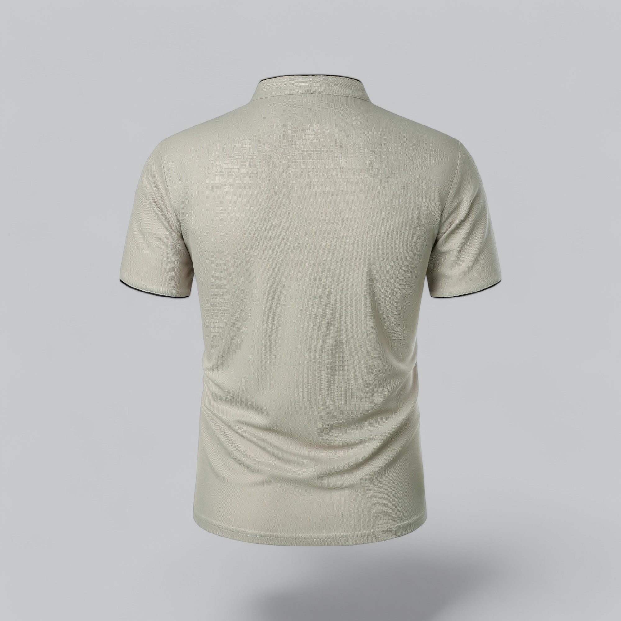 Men’s Collarless Polo Shirt – Timeless Old Money Style Essential