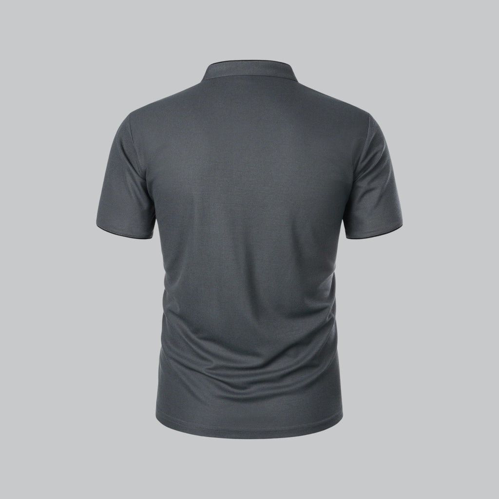 Men’s Collarless Polo Shirt – Timeless Old Money Style Essential