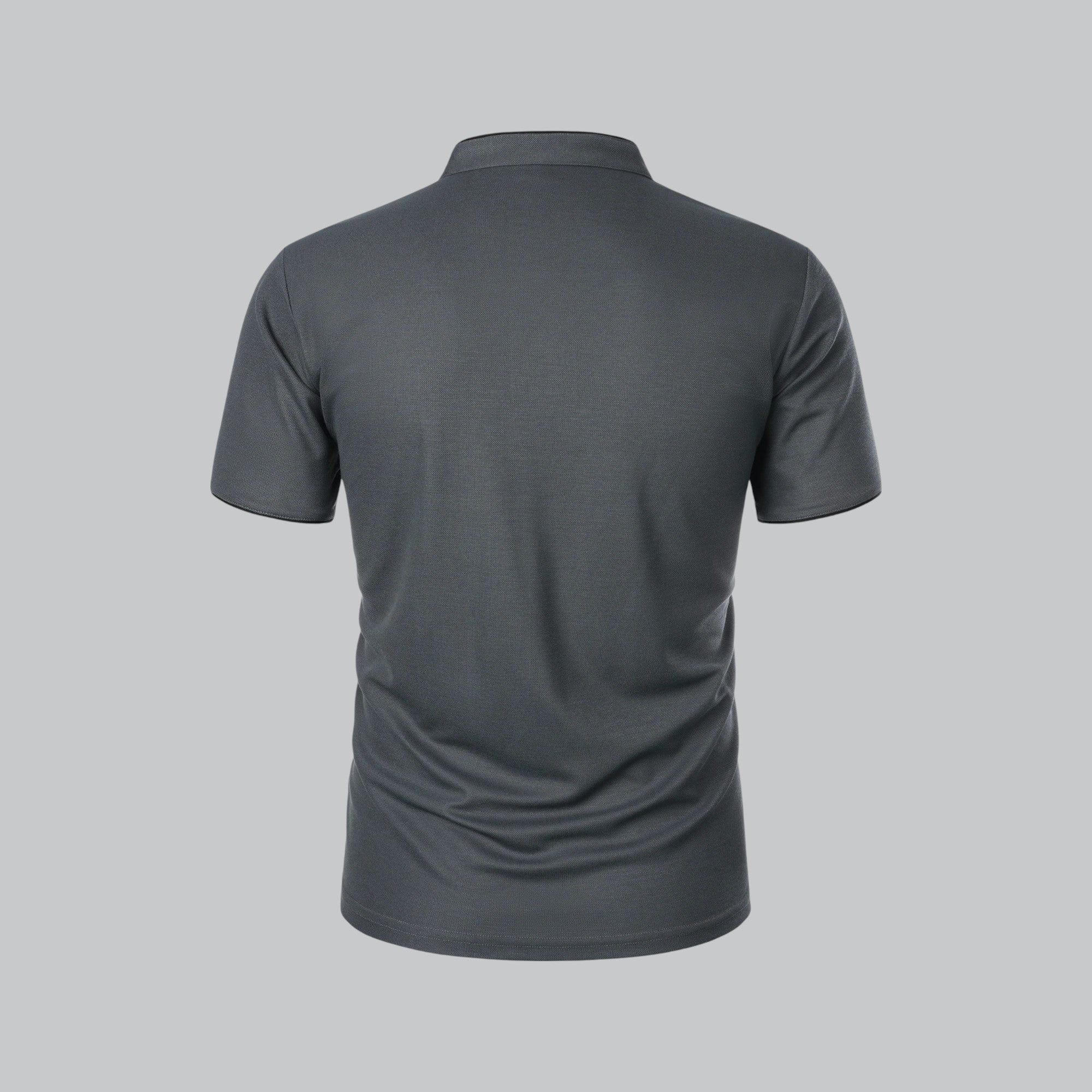 Men’s Collarless Polo Shirt – Timeless Old Money Style Essential