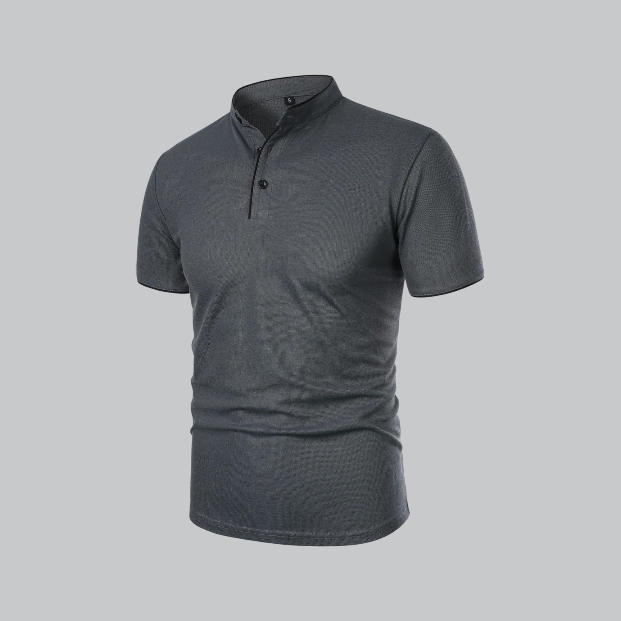 Men’s Collarless Polo Shirt – Timeless Old Money Style Essential