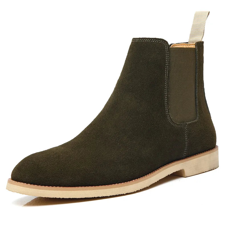 Men’s Retro Chelsea Boots – Medium-High Ankle Design