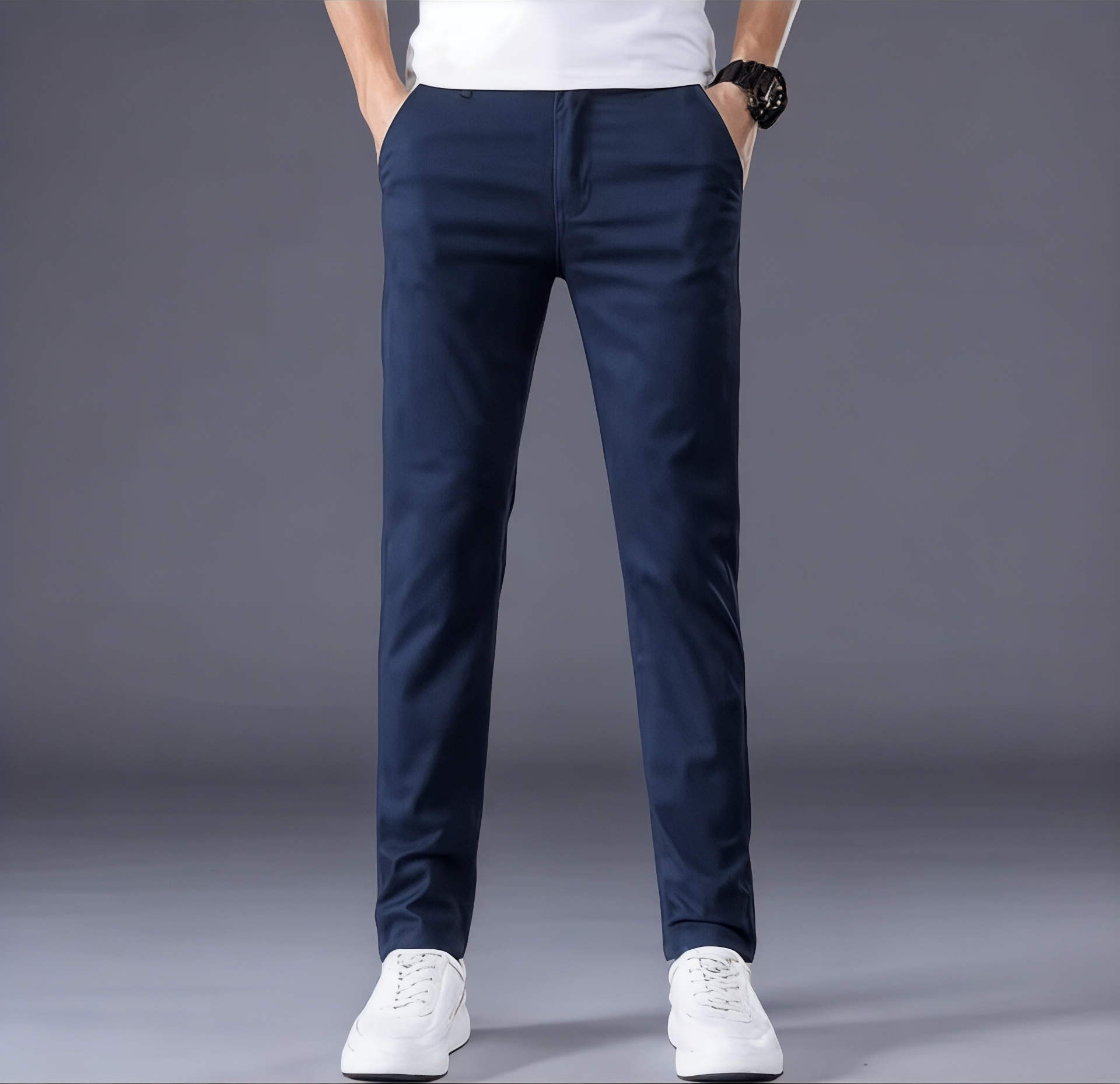 Men’s Slim Fit Business Trousers – Classic Smart Casual Style