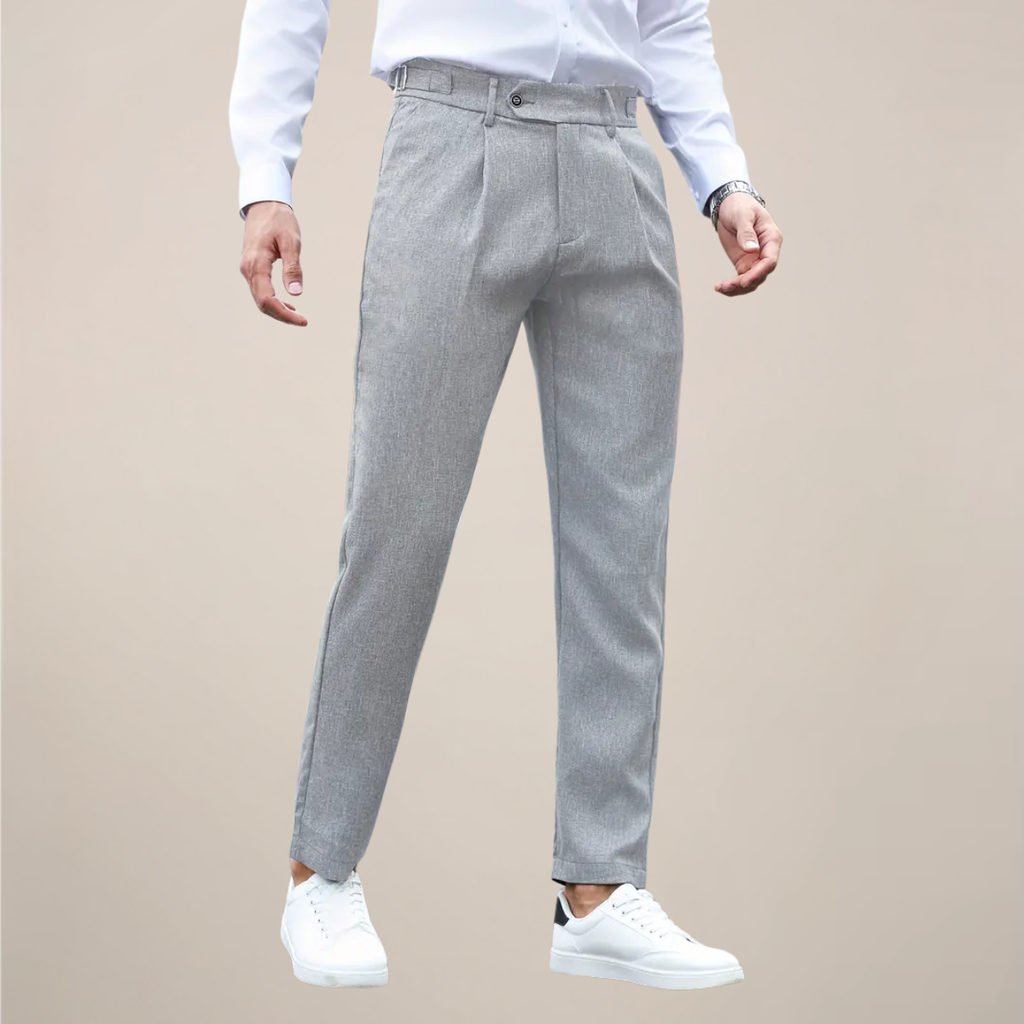 Men’s Slim Fit Pleated Trousers – Tailored Dress Pants for Business & Formal Wear