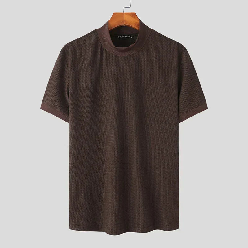 Men’s Textured Short Sleeve Crew Neck T-Shirt