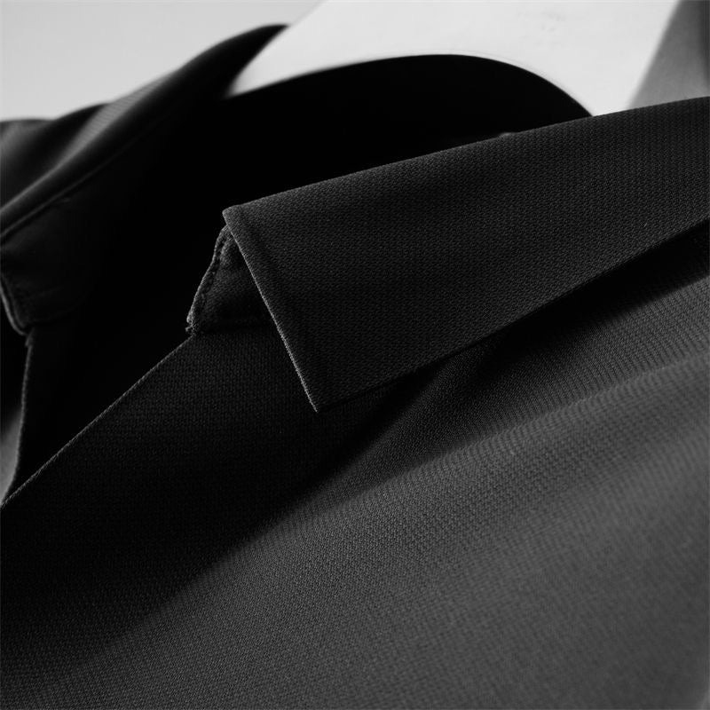 Men’s Short Sleeve Polo Shirt and Trousers Set with Elastic Waist