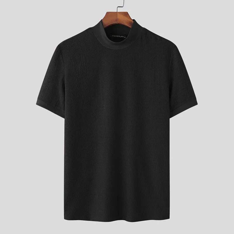 Men’s Textured Short Sleeve Crew Neck T-Shirt
