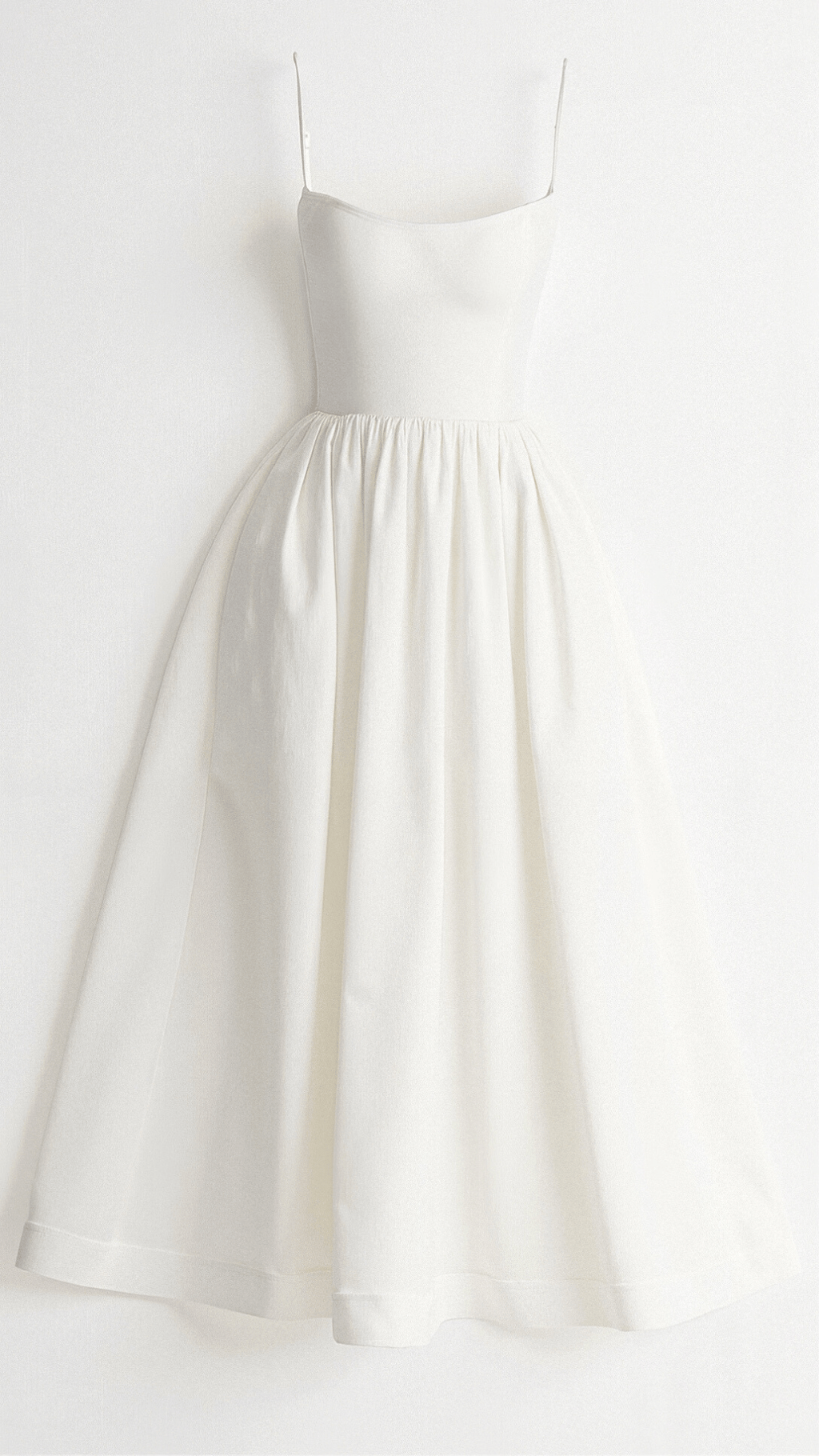 Women’s A-Line Midi Dress – Ascot Style – Spaghetti Straps – Flowing Design – Elegant Fit