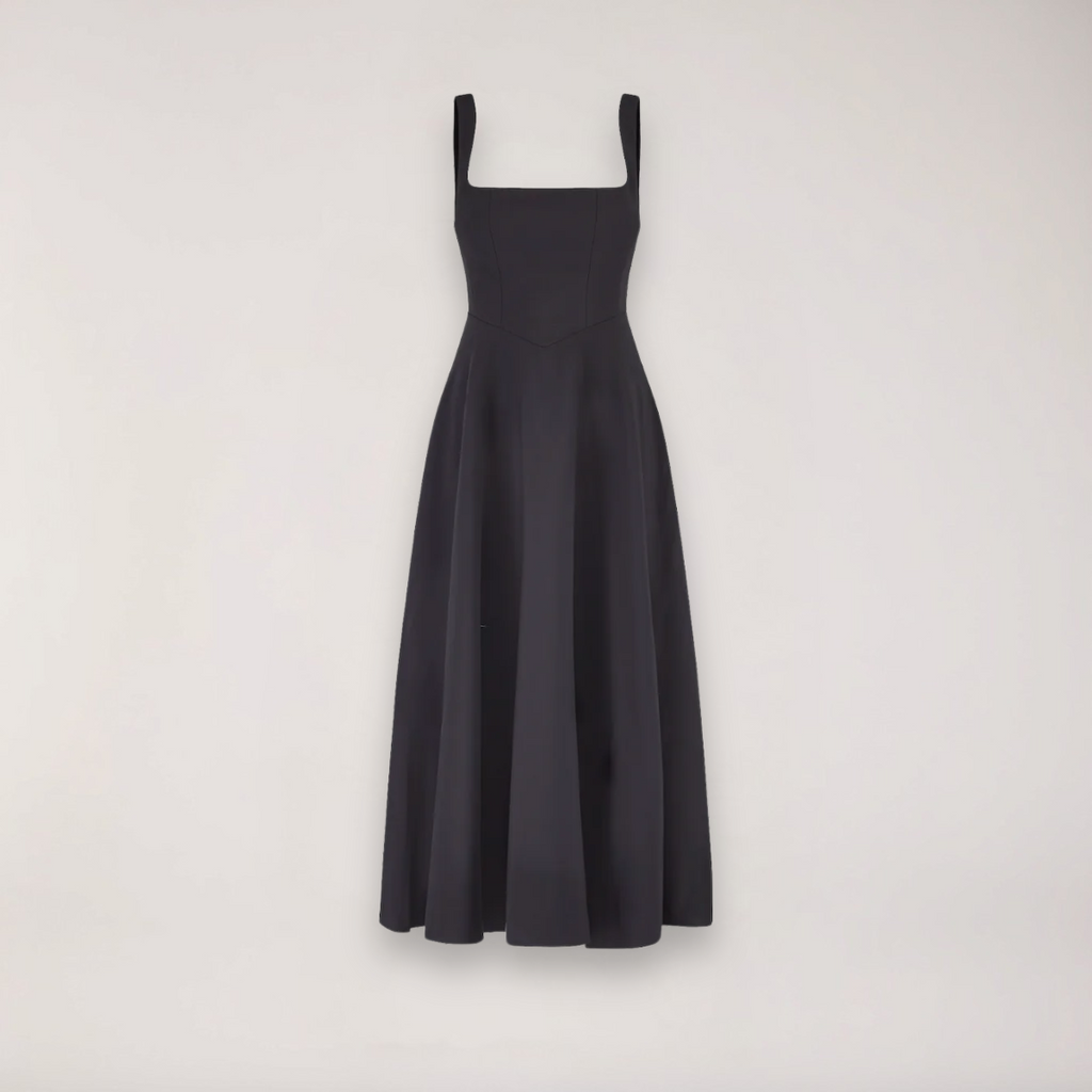 Women’s Midi Dress – Flattering Fit – Cinched Waist – Flowing Silhouette