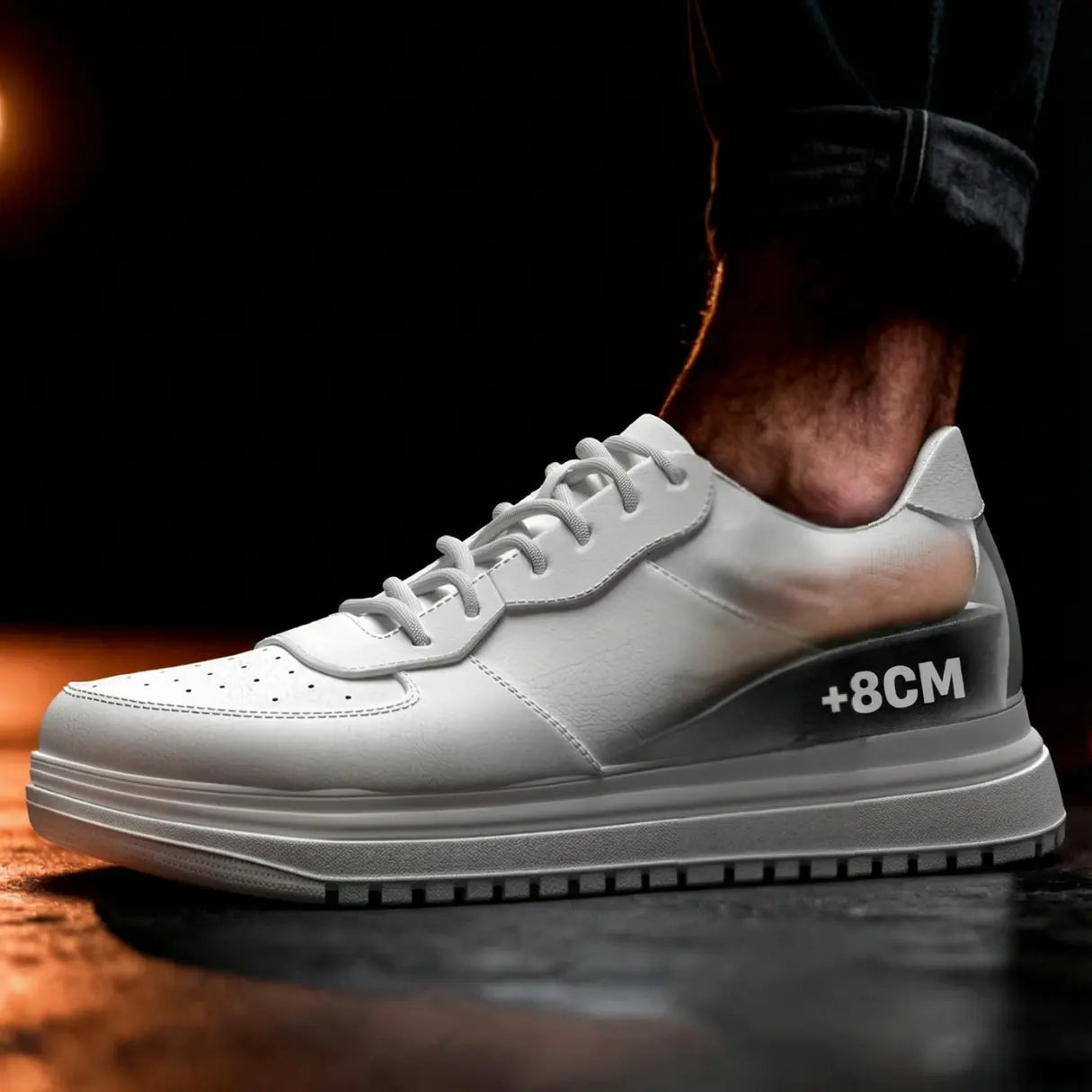 Men’s Minimalist Lace Up Platform Sneakers with Chunky Contrast Sole