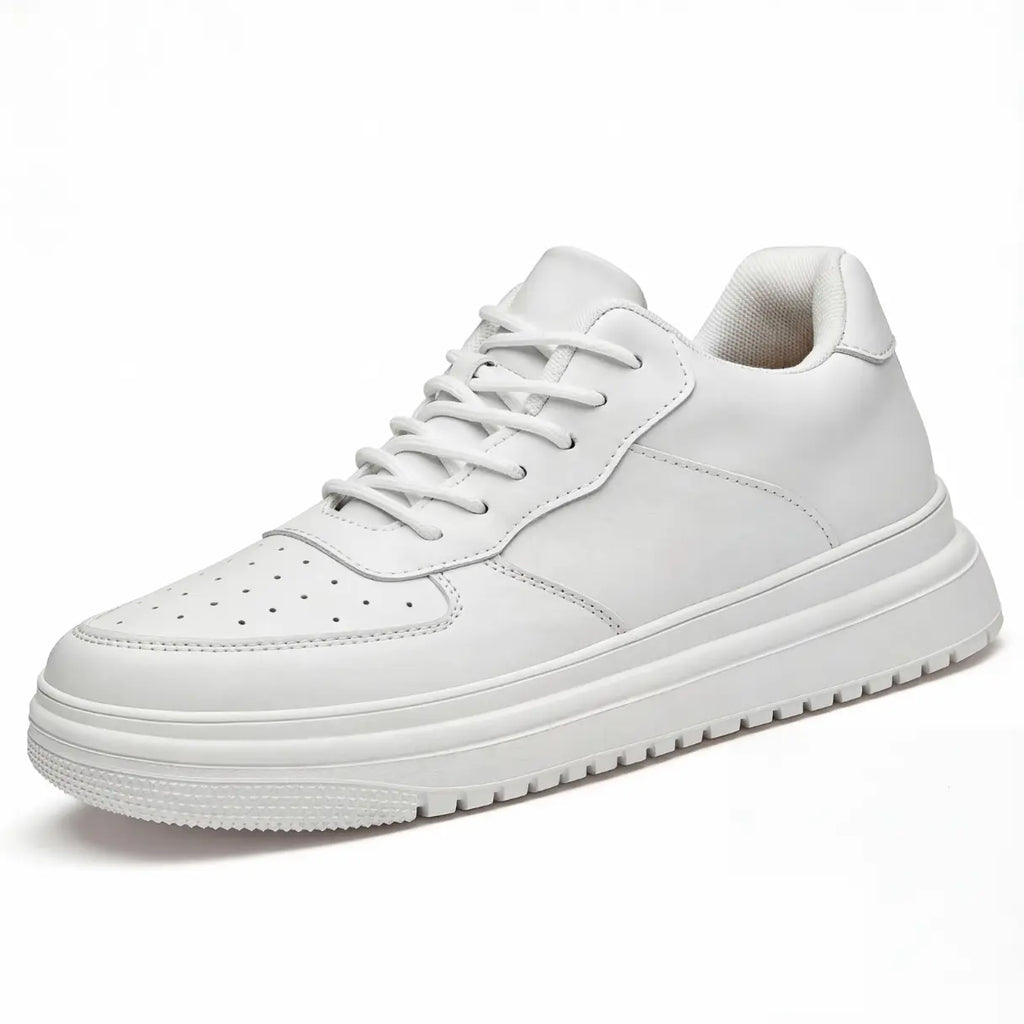 Men’s Minimalist Lace Up Platform Sneakers with Chunky Contrast Sole