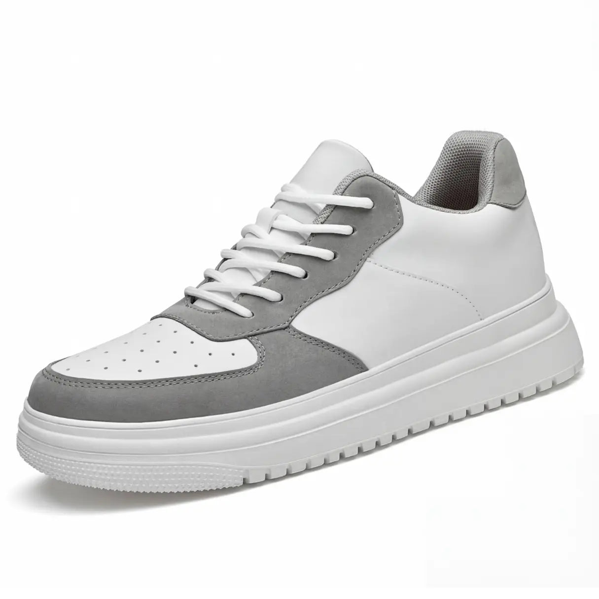 Men’s Minimalist Lace Up Platform Sneakers with Chunky Contrast Sole