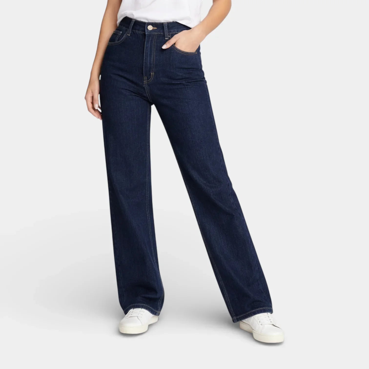Women’s Denim Two Piece Set with Button Front Jacket and Straight Leg Jeans